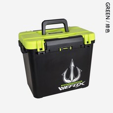 WEFOX 鉅灣 HS-2 手提工具箱 - 磯釣/路亞釣魚收納箱 - 可坐式釣箱, 1個, 綠色工具箱