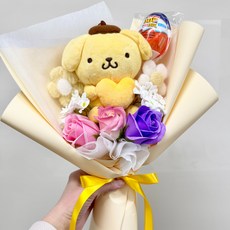 산리오 인형 킨더조이 장미꽃 비누꽃 꽃다발 졸업식 학예회 발표회 재롱잔치 생일 시나모롤 폼폼푸린 마이멜로디 쿠로미 헬로키티, 1개