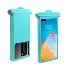 手機防水袋 觸屏游泳泡溫泉水下拍照神器 潛水密封手機套, 天藍,均碼, 1個