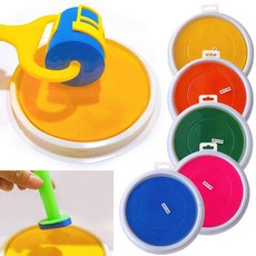 대형 잉크패드 스탬프패드 도장놀이 미술 5컬러 16cm 드로잉 물감 도장찍기, 파랑