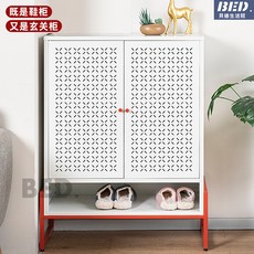 多層鋼製入戶玄關鞋櫃，防塵收納鞋架，家用門口鞋子收納神器, 1個, 以下是星格款:,組裝