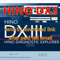 Hino Diagnoic EXplorer 3 DX3 V1.23.1( 해제된 키젠 ) 진단 소프트웨어 무제한, 02 send by link