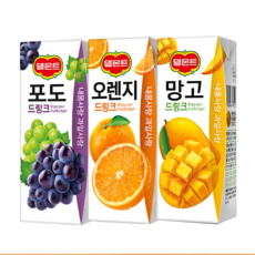 [롯데칠성] 델몬트 드링크 포도+망고+오렌지, 190ml, 72개