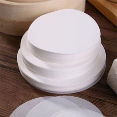 食品級蒸籠紙, 1個, 50張 圓形無孔 ,10釐米 4英寸