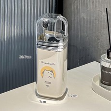 旅行漱口杯牙刷收納盒三合一便攜式旅行牙刷組, 1個, 旅游/旅行【食品級三合一漱口杯】,【貓咪抗菌杯】一杯三用洗護套裝