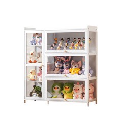 大容量櫃子收納櫃，多層隔板，防塵防潮，居家收納好幫手, 【四門】白色 100長