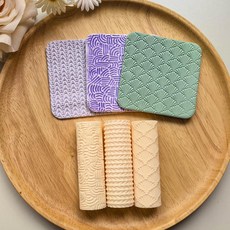 3Pcs Polymer Clay Texture Roller Work with Polymer Clay Cutters for DIY Earrings Jewelry Making Cr, 3Pcs Polymer Clay Texture Roll