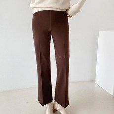 [다잇템] 여자 속밴딩 나팔 핀턱 세미 기모팬츠 슬랙스