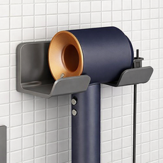 온리담 간편 드라이기걸이 무타공 베이직 기본형 드라이기거치대, 그레이, 1개