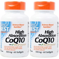 Doctor's BEST 高吸收輔酶Q10軟膠囊 100mg, 60顆, 2罐