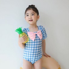 핑키핑크 여아용 리본원피스수영복