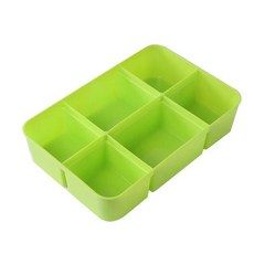 分格收納盒 零件小物分類整理箱, 綠色分格, 1個