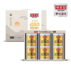 대천김 무조미 곱창캔김 14g 6캔, 대천김 명품 무조미 곱창캔김 선물세트 14g x 6캔, 1