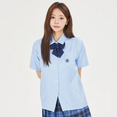 (대여)블루 포켓 여자 하복셔츠 교복 학생복