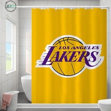 墟里居 NBA明星隊系列浴室防水浴簾廁所隔斷免打孔春夏秋洗澡客廳窗簾, 1個, AIR JOROAN,寬120cm*高200cm浴簾+掛環