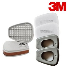 3M 6001 1세트 5N11 2개 501 리테이너 2개 방독 방진필터, 혼합
