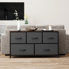 소웰홈 패브릭 2단5문 모던 TV수납장, 회색, 5단