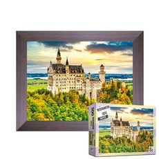 퍼즐피플 풍경 랜드마크 500피스 직소퍼즐, 노이슈반스타인 성 500피스 액자포함(우드월넛), 퍼즐유액 포함, 1개