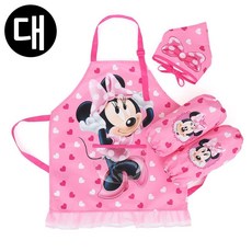 토시두건 대 3종 세트 미니마우스 앞치마 하트