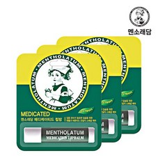 멘소래담 메디케이티드 립밤 3.5g, 내추럴 멘톨, 3개