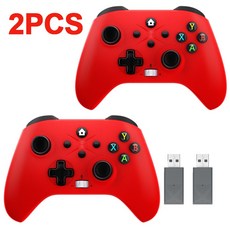 XBOX ONE SERIS WINDOWS 4G 10용 게임 무선 컨트롤러 PC 제어, 2PC Red, 2PC Red