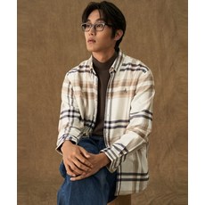 매장정품 빈폴 BEANPOLE MEN 울코튼 빅체크 셔츠 아이보리 (BC4X64C380) BC4X64C380 189742