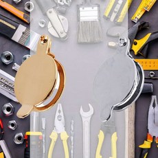 현관문 구멍커버 12.4mm 장치 대문 도어 덮개 카메라 안전, 크롬