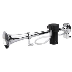 자동차 에어 호른 17 인치 178DB 시끄러운 12V 24V 30A 단일 트럼펫 압축기 Bocina 트럭 자동차 자동차 에어 호른 압축기, 호주, 12V용, 1pc silver black