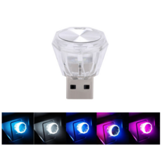 킹콩 자동차 RGB USB 무드등 풋등 실내등 LED 램프 차량용 조명, 블루, 1개