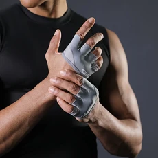 쿠쿠스토어 역도 및 훈련을 위한 남녀공 경량 4손가락 피트니스 장갑 쌍, 03 M, 02 Gray