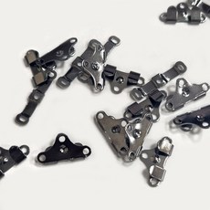 2단 마이깡 훅앤아이 걸고리 후크 단추 의류마이깡 (2색상), 1개, 흑니켈(20쌍)