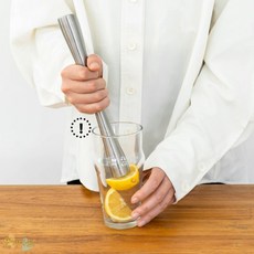 랄라온 절구 방망이 수동마늘다지기, 26cm