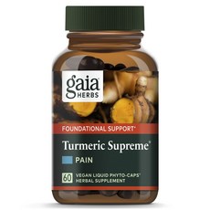 gaia HERBS Supreme薑黃素萃取素食膠囊, 1個, 60 件