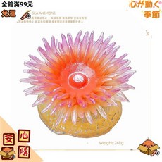 仿真海洋生物海葵模型 海底動物模型玩具 兒童玩具D1128 臺灣熱賣, 海葵小號, 1個