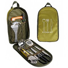 캠핑용 옥스포드 조리도구 파우치 가방, 그린, 1개