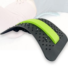 헬시핏 업그레이드형 등 허리 스트레칭 기구 등지압패드 운동기구, 블랙그린(스펀지)