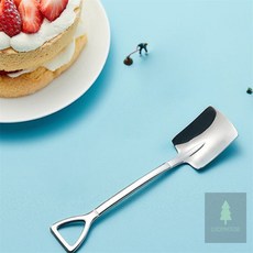 행운몰 와우카페 삽모양 티스푼 5p세트네모 아이스크림숟가락