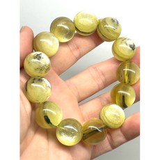 頂級天然黃金鋰雲母18.2mm超大手珠, 1個