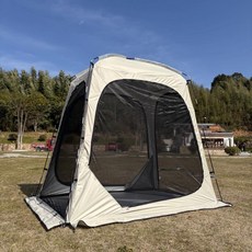 스크린 하우스 네트 월 캐노피 텐트 쉘터 가제보 파티오 야외 캠핑 활동용, 1. 다크 카키