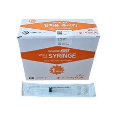 부광메디칼 1cc 무침 일회용 주사기 1box 100개입, 1세트