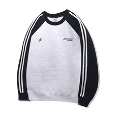 OCELOT A1 시즌 로고 배색 래글런 맨투맨 화이트멜란지네이비 278603