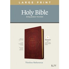 (영문도서) KJV Large Print Thinline Reference Bible Filament Enabled Edition (Red Letter Leatherlike Burgundy) Imitation Leather, Tyndale House Publishers