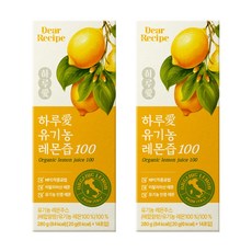 디어레시피 유기농 100% 레몬즙 20g 14포 x2개, 280g, 2박스