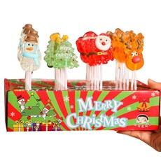 크리스마스 사탕 크리스마스 분위기 가득 정교한 제작 색채 생생한 롤리팝 케인 크리스마스 파티 과자 막대가있는 사탕 24개의 크리스마스 믹스, 1개