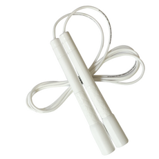 나리아 화이트라벨 미끄럼방지 조절캡 줄넘기 라지, 화이트, 1개