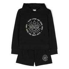 몽클레르 앙팡 러버라이즈 로고 짧은 상하 세트