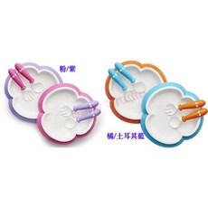 BABYBJORN 寶寶餐盤刀叉湯匙組, 1個, 橘