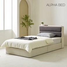 알파침대 하임 패브릭 평상형 침대프레임 SS/D/Q/K/LK, 차콜