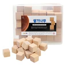초등 예비수학 입체도형 쌓기 정육면체 나무블럭/ 사각블럭 블록완구 블럭쌓기, 1세트