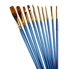 건프라 도색 고급 붓 10종 세트, MIX, 2개